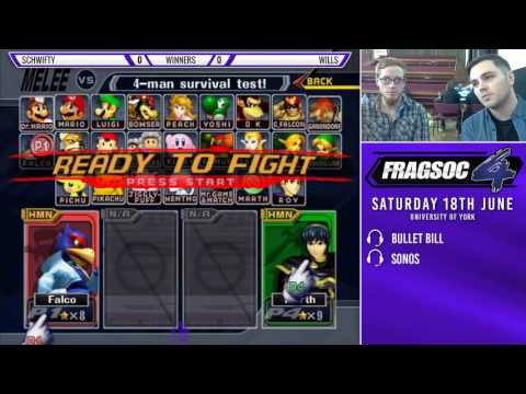 Fragsoc 4 Winners R3 - Schwifty (Falco) vs Willz (Marth, Sheik)