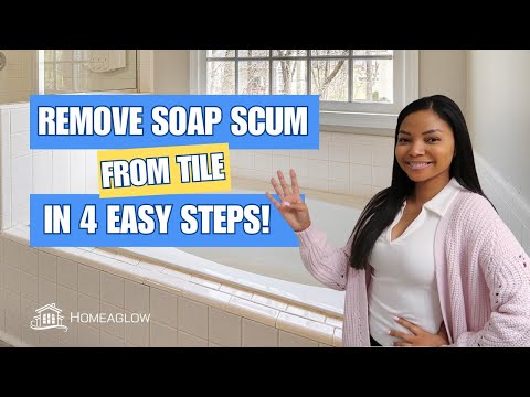 Soap Scum Removal Hack | Clean bathroom tile and grout in 4 quick steps!