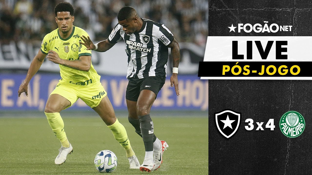LIVE | Pós-jogo de Botafogo x Palmeiras pelo Campeonato Brasileiro 