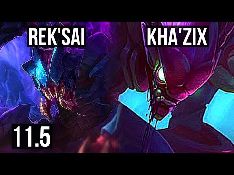 REK'SAI vs KHA'ZIX (JUNGLE) | Legendary, 69% winrate, 7 solo kills | EUW Challenger | v11.5