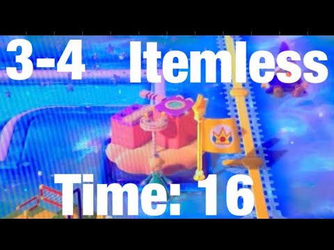 3-4 Itemless Speedrun: Super Mario 3d World