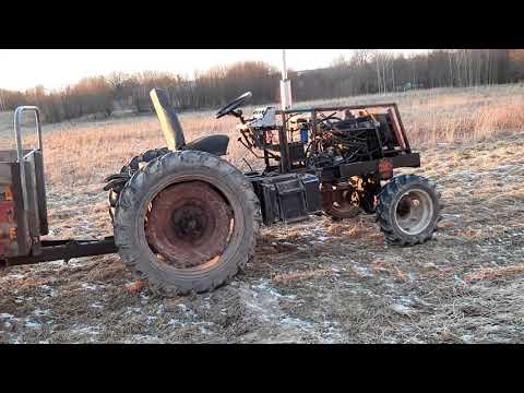 Самодельный трактор с дизелем 4×4 ч(6)первый выезд.