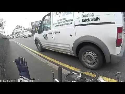 shocking moment cyclist is knocked off bike then attacked by furious van driver