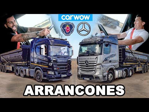 Mercedes Actros vs Scania R500 – ARRANCONES *¡Camiones de 44 Toneladas!*