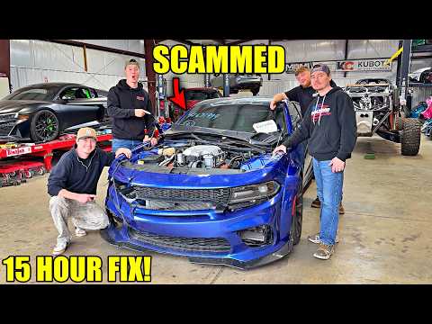 We Got Scammed On A Wrecked Hellcat... Then Fixed It In 15 Hours!!!