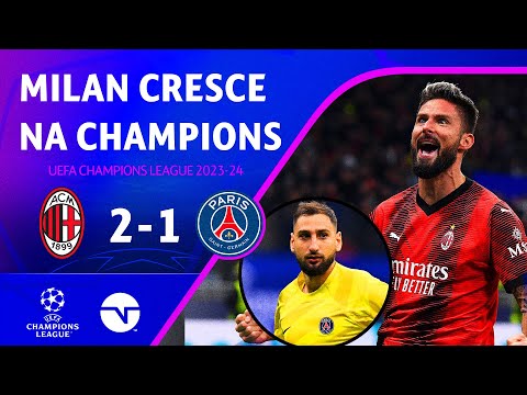 Gols e lances de Milan x PSG