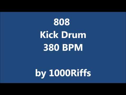 808 Kick Bass Drum 380 BPM - Beats Per Minute
