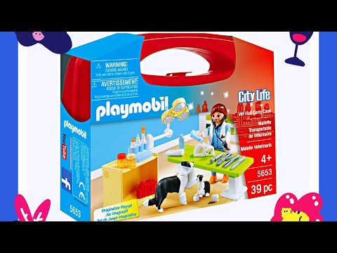 Playmobil 5653 Vet Visit Carry Case 百乐宝 摩比世界 兽医诊所 @KidLoveReading
