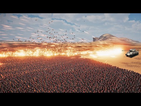 1 MILLION GERMAN FORCES VS 5 GOD TANKS FULL AUTO 6,000,000 - Ultimate Epic Battle Simulator 2 UEBS 2
