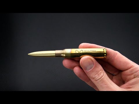 Fisher Space Pen x Realtree .338 Lapua Cartridge Raw Brass Space