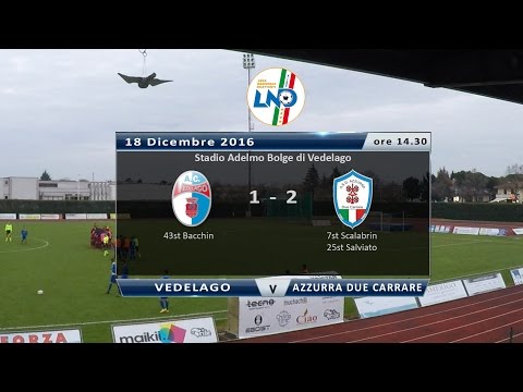 Vedelago - Azzurra Due Carrare 1 - 2 [Campionato Promozione Veneto] 18/12/2016 Sintesi Partita