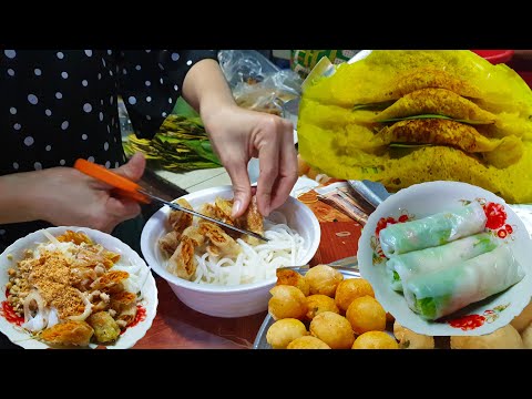 Popular Street Food - Pancakes, Coconut Rice Cakes, Fresh Spring Rolls, & More