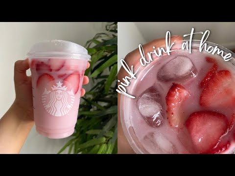 Starbucks Pink Drink Recipe | How To Make A Starbucks Pink Drink at Home | Paola Santana