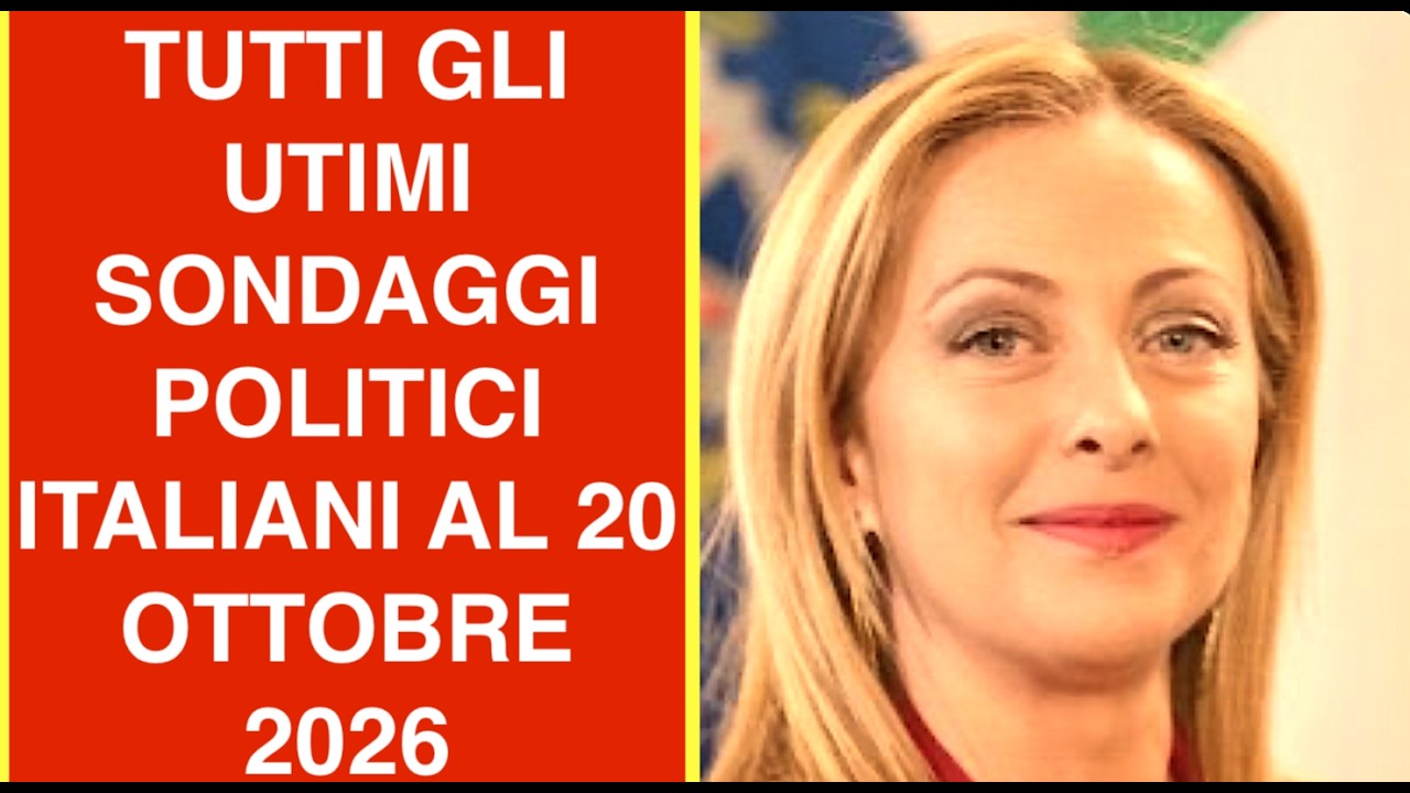 TUTTI GLI UTIMI SONDAGGI POLITICI ITALIANI AL 20 OTTOBRE 2026