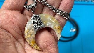 Soft Soldered Stamped Crescent Moon