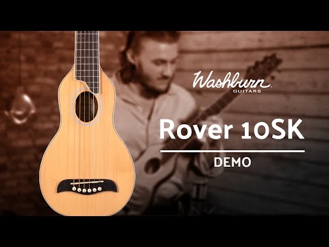 Washburn RO10 Rover Steel String Travel Acoustic Guitar Natural image 4