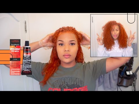 How To Dye Curly Hair Orange / Copper NO BLEACH |...