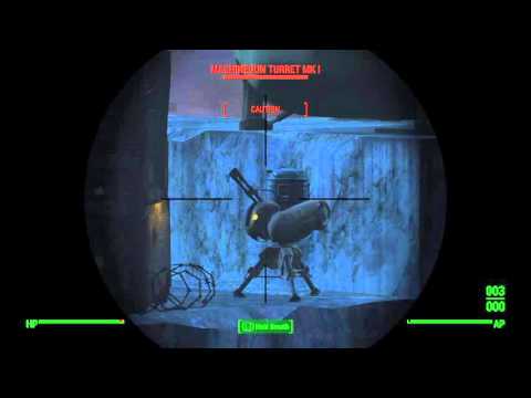 Fallout 4 - Machine Gun Turret in Shock