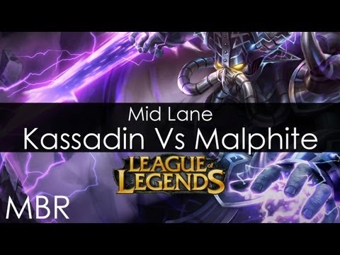 League of Legends - Kassadin Mid Lane Vs Malphite Gameplay - July 2013 - HD