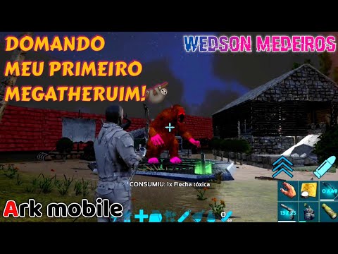 Domando meu primeiro megatherium no ark mobile