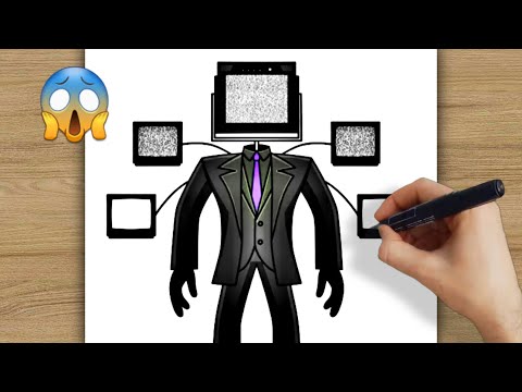 How To Draw Big TV Man - Skibidi Toilet - Drawing Easy Step By Step