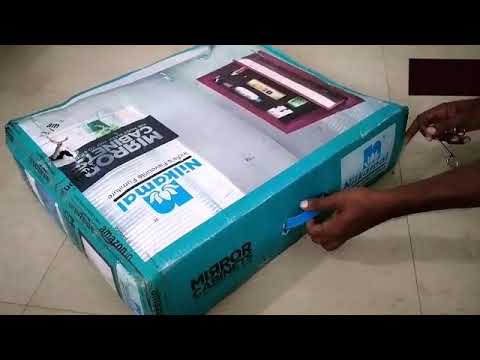 Plastic bathroom mirror cabinet