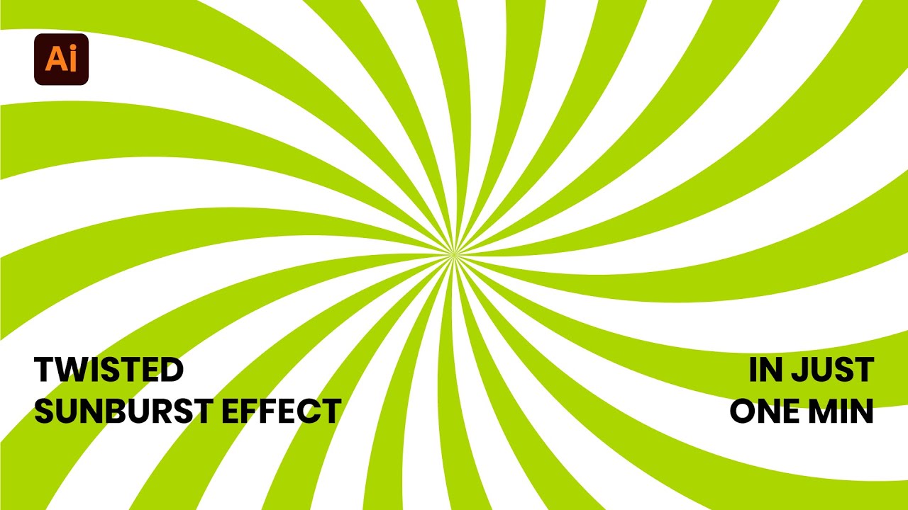 Twisted Retro Sunburst effect Background in Adobe Illustrator Tutorial CC 2020 #shorts