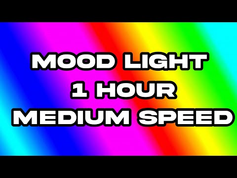 COLOR CHANGING MOOD LIGHT (1 Hour - MEDIUM SPEED) Multi Colour Screen – Relaxing Rainbow colours