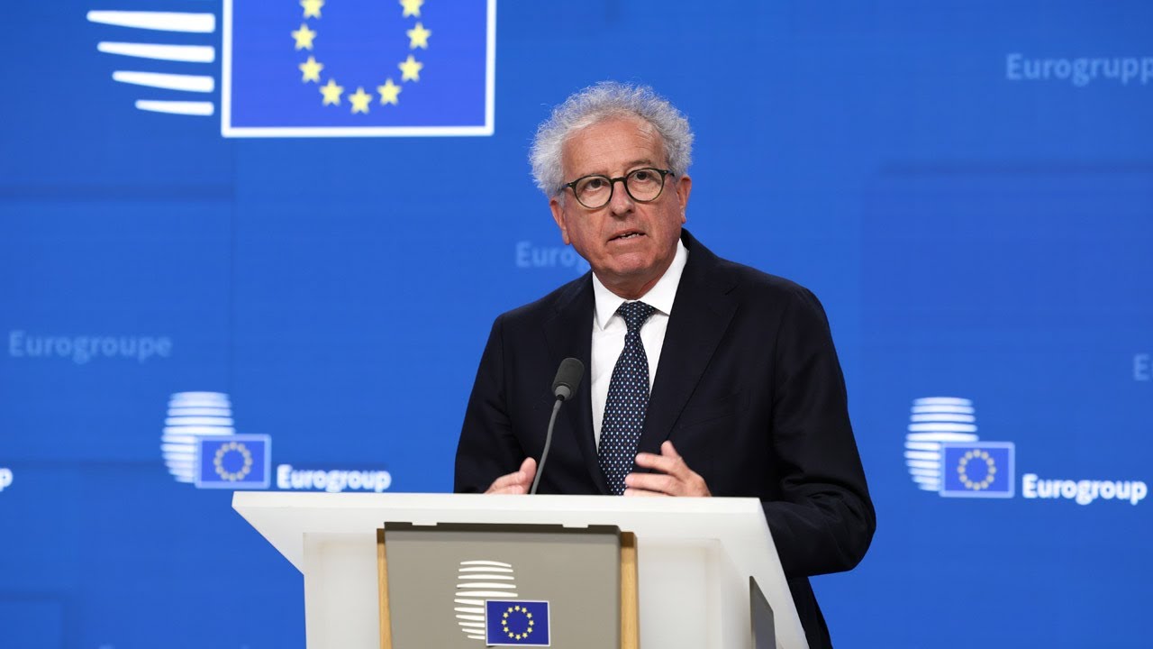 Pierre Gramegna at Eurogroup press conference, January 2026