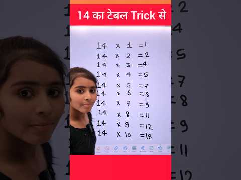 14 ka table with easy trick | table of 14 | 14 का टेबल | 14 ka pahada #tabletrick #explain4u #table