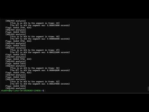 Network Analysis Tutorial Linux   tshark TCP Session