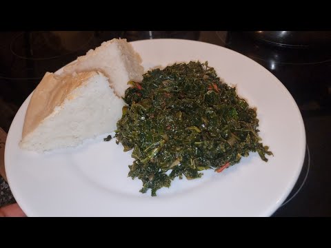 SIMPLEST WAY OF COOKING KENYAN UGALI AND KALES.  #ugali