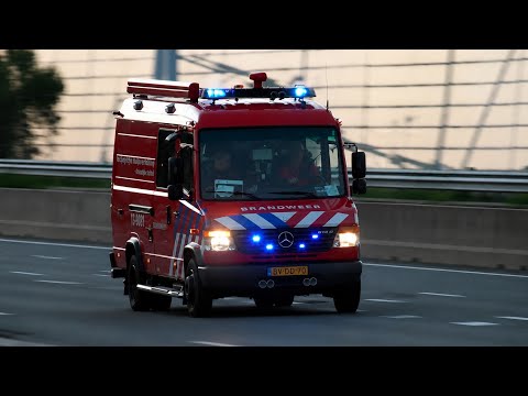 [IBGS Wagen 11-8021] Brandweer Assendelft, en Drone Team met spoed naar een melding in Westpoort