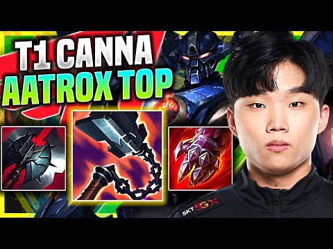 CANNA PICKS AATROX WITH NEW ITEM GORE DRINKER! - T1 Canna Plays Aatrox Top vs Singed! | Preseason 11
