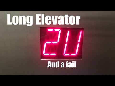 Long Hydraulic Elevator and an epic fail elevator!