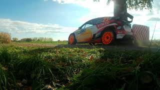 WRC Central European Rallye 2025 - Thursday SS1/SS2 close drive-by action