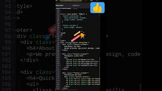 Responsive Footer HTML+CSS | #coding #website #webdesign #frontend #programming #html #shorts #viral