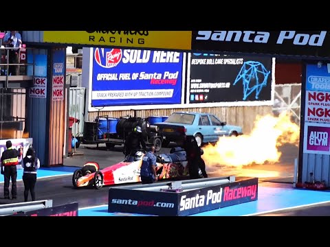 FireForce 5 Jet Dragster at Santa Pod Raceway... Awesome !!!