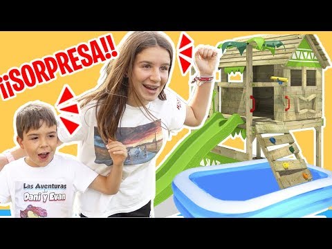 CONSTRUIMOS una CASITA de MADERA 🏠¡¡CON PISCINA!!💦