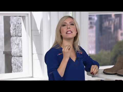 Clarks Collection Suede Ankle Boots with Bow - Sharon Salon on QVC