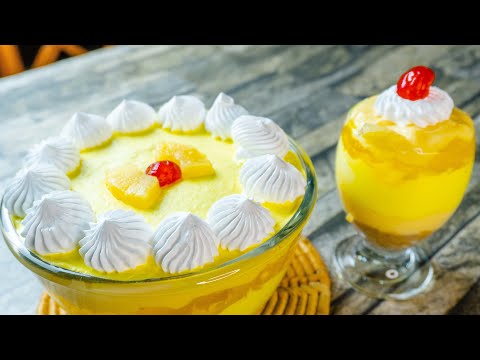 Pineapple Trifle Delight | Pineapple Dessert Recipe | Easy And Best Recipe | Khanam's Kitchen