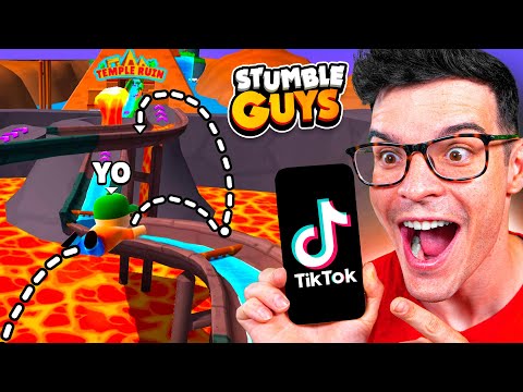 Probé TRUCOS de TikTok en NUEVOS MAPAS de Stumble Guys!! 😱
