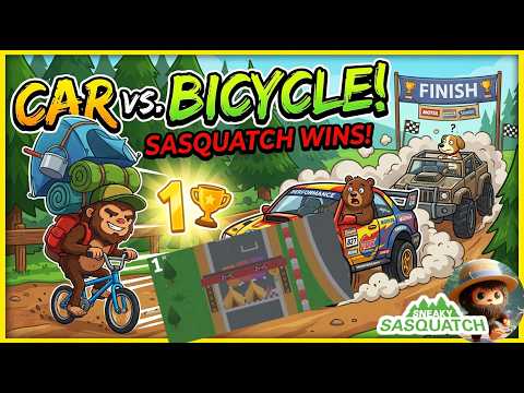 Sneaky Sasquatch - this Glitch is BROKEN! 🚲 (Easy Racing Win using bicycle)