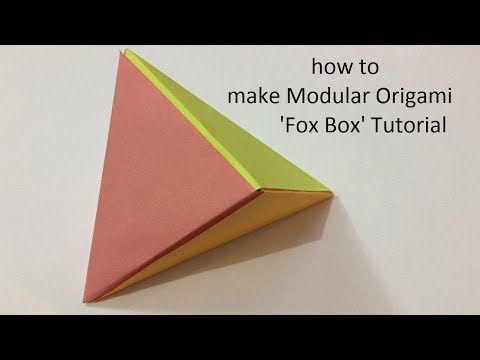how to make modular origami 'fox box' easy diy