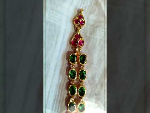 #south #indian #24&22krt pure #gold Burmese #ruby #natural emerald rose cut diamond haram #