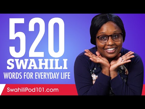 520 Swahili Words for Everyday Life - Basic Vocabulary #26