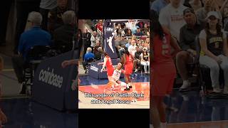 Caitlin Clark really pushed Angel Reese to the ground 😱