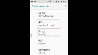 O2 Pay Monthly APN Settings UK