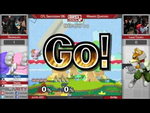 CFL Smackdown 136 Melee - Drunksloth (ICs) vs Liquid`Crunch (Fox) - Winners Quarters