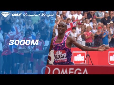Mo Farah wins easily with the time of 7.35.15 in the Men's 3000m - IAAF Diamond League London 2017